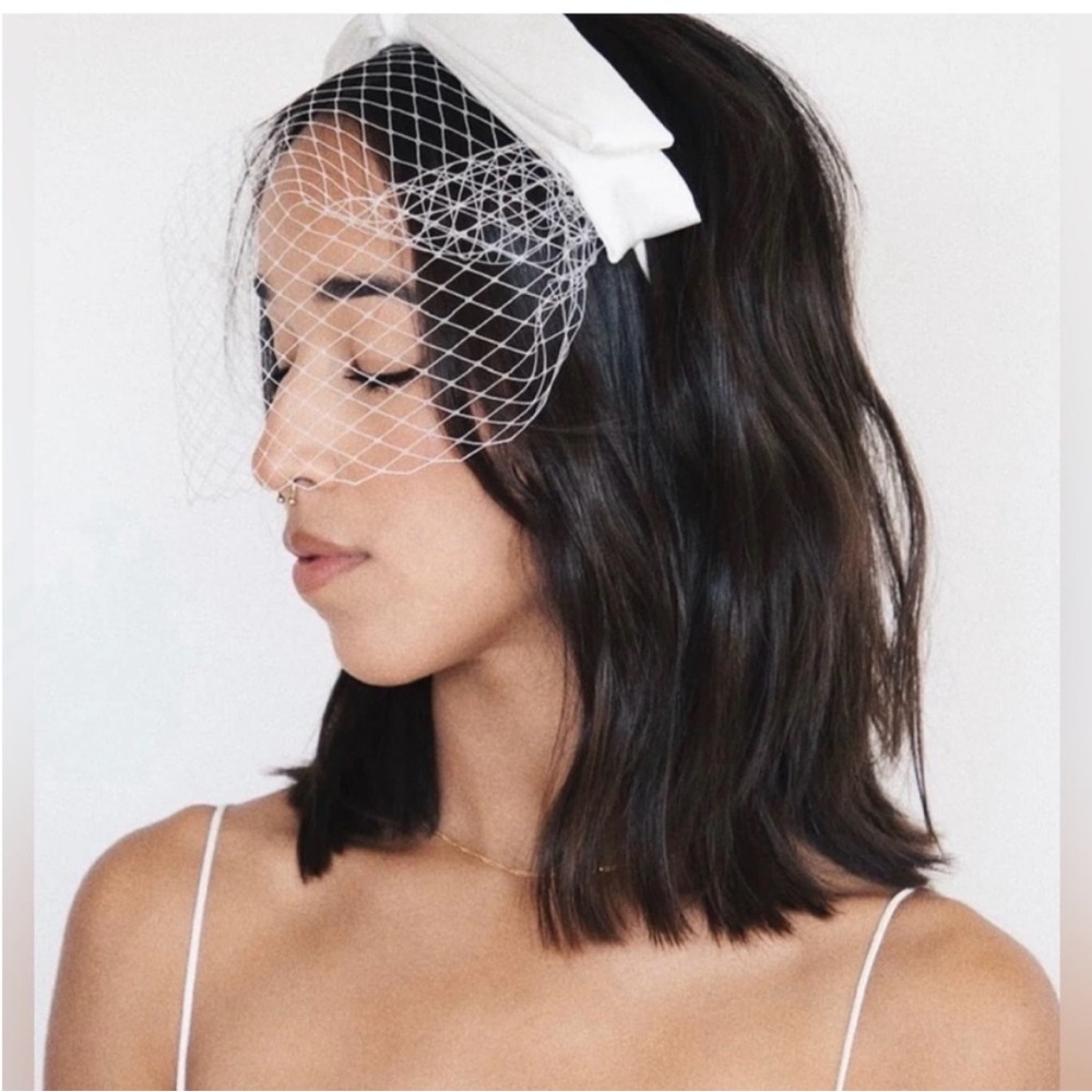 Elegant White Veil Headband